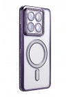 Mey İthalat®   Mi 14T Pro Joke Simli Magneticsafe Kılıf - Derin Mor