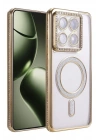 Mey İthalat®   Mi 14T Pro Joke Simli Magneticsafe Kılıf - Gold