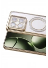 Mey İthalat®   Mi 14T Pro Joke Simli Magneticsafe Kılıf - Gold