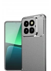 Mey İthalat®   Mi 14T Pro Kılıf Auto Focus Karbon Kapak - Gri