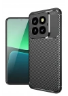 Mey İthalat®   Mi 14T Pro Kılıf Auto Focus Karbon Kapak - Siyah
