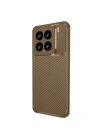Mey İthalat®   Mi 15 Kılıf Auto Focus Karbon Kapak - Kahverengi