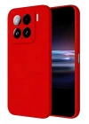 Mey İthalat®   Mi 15 Kılıf Nano içi Kadife Silikon - Kırmızı