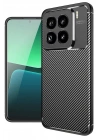 Mey İthalat®   Mi 15 Pro Kılıf Auto Focus Karbon Kapak - Siyah