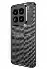 Mey İthalat®   Mi 15 Pro Kılıf Auto Focus Karbon Kapak - Siyah