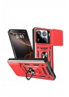 Mey İthalat®   Mi 15 Pro Kılıf Pars Lens Yüzüklü Silikon - Kırmızı