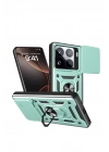 Mey İthalat®   Mi 15 Pro Kılıf Pars Lens Yüzüklü Silikon - Yeşil
