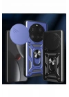Mey İthalat®   Mi 15 Ultra Kılıf Pars Lens Yüzüklü Silikon - Yeşil