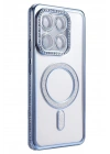 Mey İthalat®   Mi 15T Pro Joke Simli Magneticsafe Kılıf - Mavi