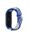 Mey İthalat®   Mi Band 4 Star Kordon - Mavi-Beyaz
