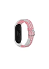 Mey İthalat®   Mi Band 4 Star Kordon - Pembe-Beyaz