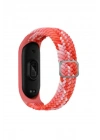 Mey İthalat®   Mi Band 4 Star Kordon - Pembe-Kırmızı