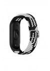 Mey İthalat®   Mi Band 4 Star Kordon - Siyah-Beyaz