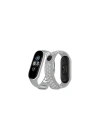 Mey İthalat®   Mi Band 6 Spor Delikli Kordon - Gri-Kırmızı