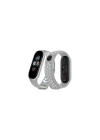 Mey İthalat®   Mi Band 6 Spor Delikli Kordon - Gri-Kırmızı