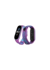 Mey İthalat®   Mi Band 6 Spor Delikli Kordon - Mor-Mavi