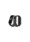 Mey İthalat®   Mi Band 6 Spor Delikli Kordon - Siyah-Gri