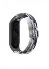 Mey İthalat®   Mi Band 6 Star Kordon - Gri-Siyah