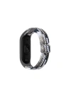 Mey İthalat®   Mi Band 6 Star Kordon - Gri-Siyah