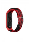 Mey İthalat®   Mi Band 6 Star Kordon - Kırmızı-Siyah