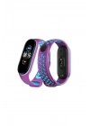 Mey İthalat®   Mi Band 7 Spor Delikli Kordon - Mor-Mavi