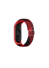 Mey İthalat®   Mi Band 7 Star Kordon - Kırmızı-Siyah