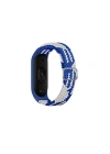 Mey İthalat®   Mi Band 7 Star Kordon - Mavi-Beyaz