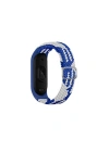 Mey İthalat®   Mi Band 7 Star Kordon - Mavi-Beyaz