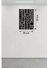 Mey İthalat® Modern Geometrik Desenli Ahşap Duvar Tablosu - 25x35 cm Dekoratif Pano