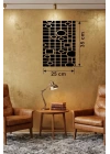 Mey İthalat® Modern Geometrik Desenli Ahşap Duvar Tablosu - 25x35 cm Dekoratif Pano