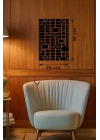 Mey İthalat® Modern Geometrik Desenli Ahşap Duvar Tablosu - 25x35 cm Dekoratif Pano