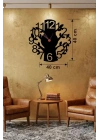 Mey İthalat® Modern Hayat Ağacı Tasarım Ahşap Duvar Saati - 40x40 cm Dekoratif