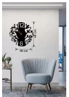 Mey İthalat® Modern Hayat Ağacı Tasarım Ahşap Duvar Saati - 40x40 cm Dekoratif