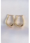 Mey İthalat® Pirinç Gold Renk İçi Boş Gül Küpe