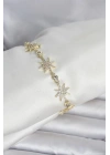 Mey İthalat® Pirinç Gold Renk Kutup Yıldızı Model Kadın Bileklik