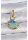 Mey İthalat® Pirinç Gold Renk Nazar Boncuklu Ajda Charm