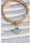 Mey İthalat® Pirinç Gold Renk Nazar Boncuklu Ajda Charm