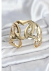 Mey İthalat® Pirinç Gold Renk Vintage Kadın Bileklik