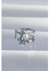 Mey İthalat® Pirinç Gümüş Renk İncili Ahtapot Earcuff Küpe
