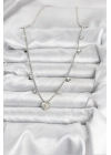 Mey İthalat® Pirinç Gümüş Renk Kalp Model Kadın Kolye