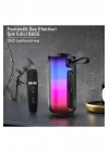 Mey İthalat®  Pluse 5 Mikrofonlu RGB Kablosuz Hoparlör - Beyaz
