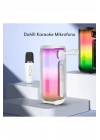 Mey İthalat®  Pluse 5 Mikrofonlu RGB Kablosuz Hoparlör - Siyah