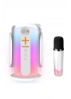 Mey İthalat®  Pluse 8 RGB Kablosuz Hoparlör - Beyaz