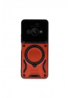 Mey İthalat®   Poco C61 Kılıf Joy Lens Standlı Kapak - Kırmızı