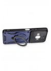 Mey İthalat®   Poco C61 Kılıf Joy Lens Standlı Kapak - Lacivert