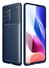 Mey İthalat®   Poco F3 Kılıf Auto Focus Karbon Kapak - Lacivert