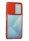 Mey İthalat®   Poco F3 Kılıf Palm Buzlu Kamera Sürgülü Silikon - Kırmızı