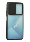 Mey İthalat®   Poco F3 Kılıf Palm Buzlu Kamera Sürgülü Silikon - Siyah