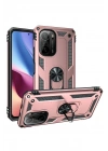 Mey İthalat®   Poco F3 Kılıf Sofya Yüzüklü Silikon Kapak - Rose