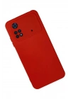 Mey İthalat®   Poco M4 Pro 4G Kılıf Nano içi Kadife Silikon - Kırmızı